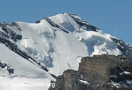 05.07.2005: Blüemlisalpgletscher (Berner Alpen), Gipfelbereich Blüemlisalphorn