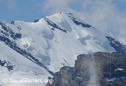11.07.2011: Blüemlisalpgletscher (Berner Alpen), Gipfelbereich Blüemlisalphorn