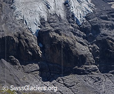 21.08.2020: Blüemlisalpgletscher (Berner Alpen), Westlicher Abbruch