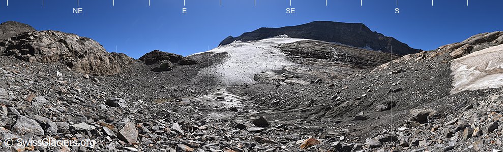 11.07.2022: Chaltwassergletscher (Walliser Alpen, Schweiz), Standort 4