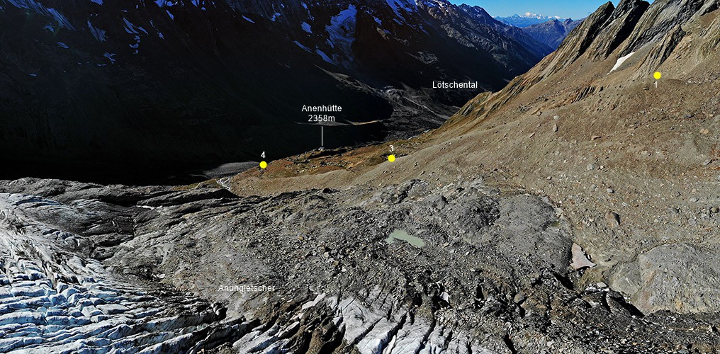Übersichtsfoto vom Anungletscher.
