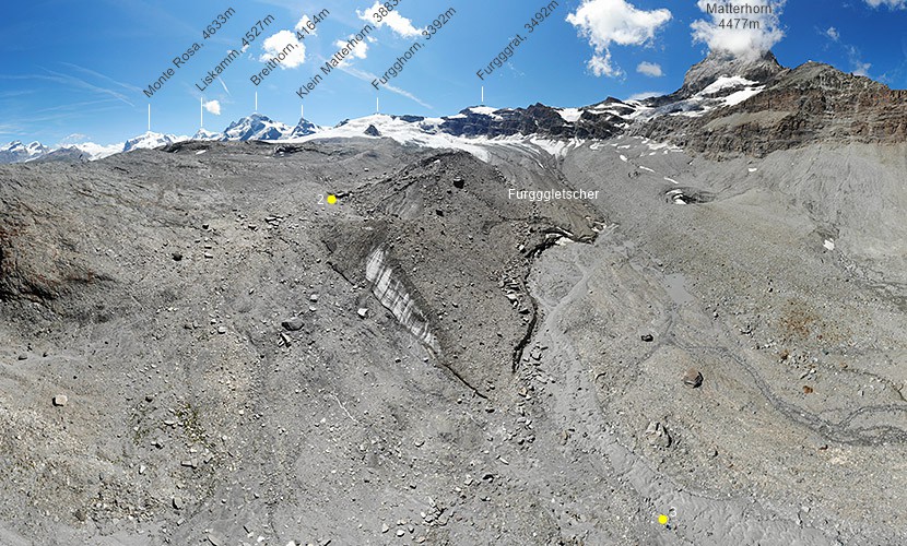Übersichtsfoto vom Furgggletscher.