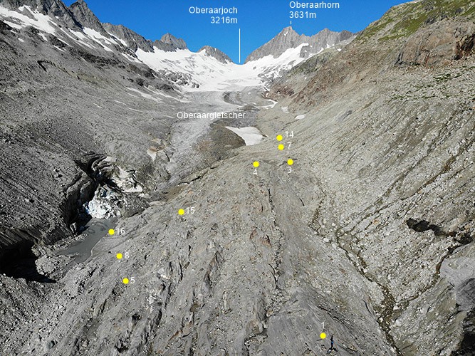 Übersichtsfoto vom Oberaargletscher.