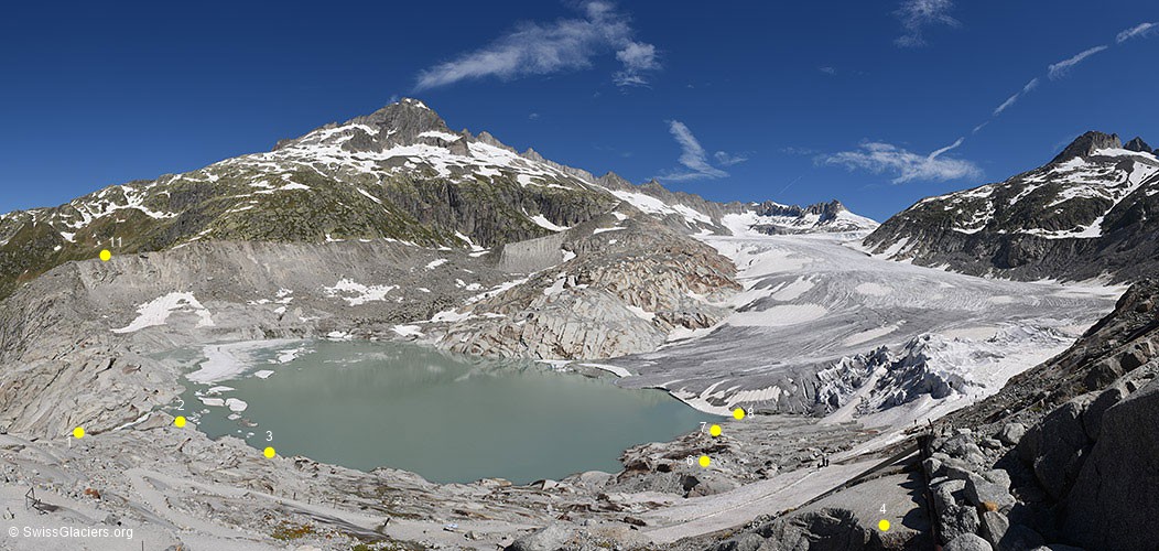 Übersichtsfoto vom Rhonegletscher.