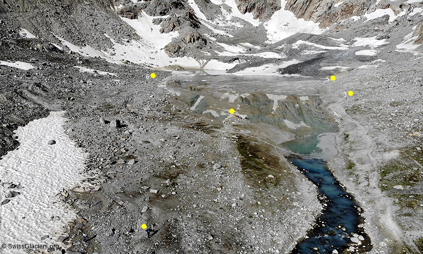 Übersichtsfoto vom Tiefengletscher.