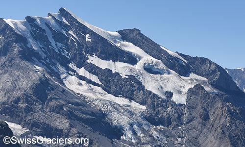 Doldenhorn und Doldenhorngletscher. Foto vom 21. August 2023.