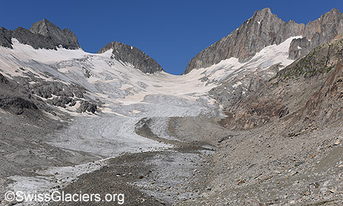 Oberaargletschers am 2. July 2022