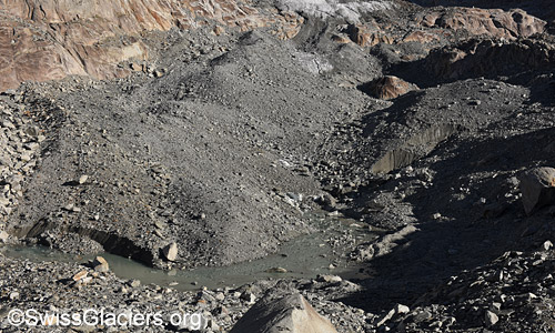 Toteis vor dem Sidelengletscher am 29.9.2023.