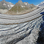 Grosser Aletschgletscher und Eggishorn am 5.8.2018