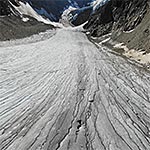 Eisstrom des Steigletschers am 20.8.2018