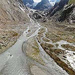 Gletschervorfeld des Steigletschers und Steisee am 20.8.2018