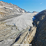 Kanderfirn: Bereich der Zunge von Südwesten (Luftaufnahme)