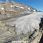 Kanderfirn: Bereich der Zunge von SSW (Luftaufnahme)