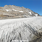 Kanderfirn: Über dem Südrand des Eisstroms (Luftaufnahme)