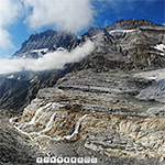 Kanderfirn: Vorfeld und Zunge von SSW (Luftaufnahme)