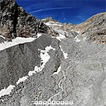 Toteis vor dem Bächligletscher (Luftaufnahme)
