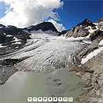 Witenwasserengletscher und westlicher Gletschersee von Norden (Luftaufnahme)