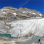 Kanderfirn: Proglaziale Seen und Zunge (Luftaufnahme)