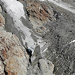 Zusammenfluss Anungletscher/Langgletscher (Luftaufnahme)
