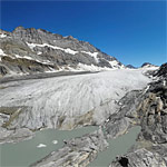 Kanderfirn: Proglaziale Seen und Gletscherzunge
