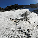 Mulde im Muttgletscher
