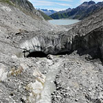 Oberaargletscher 2025: Einsturztrichter Ost (unterster) und Mitte