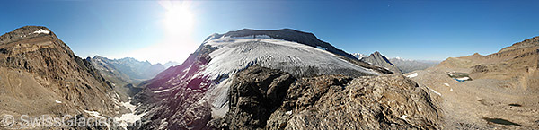 Östlicher Teil des Chaltwassergletscher von Norden (Luftaufnahme)