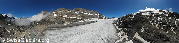 Kanderfirn: Eisstrom am 3. Juli 2023