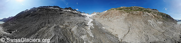 Oberaargletscher 2023 am 17.7.2023 (Luftaufnahme)