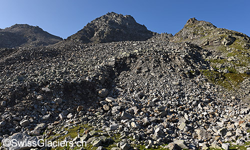 Front des Blockgletschers am Fuss des Bochtehorn (Binntal).