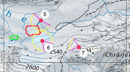 Quelle Karte: Bundesamt für Landestopografie swisstopo. Distanz von Gitter zu Gitter: 1km.