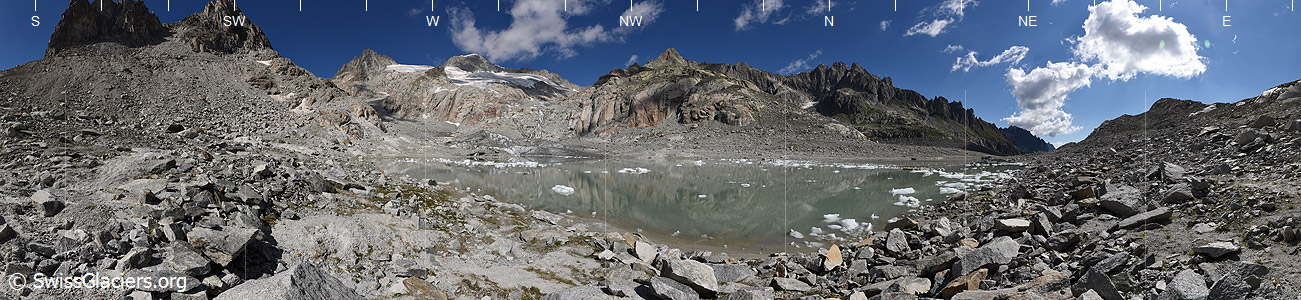 Situation Gletschersee am 15.7.2022.