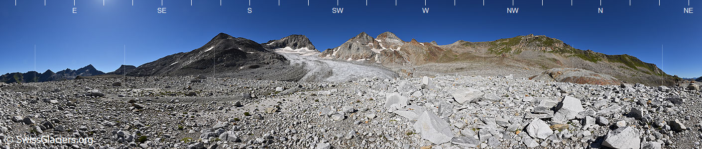 Situation Gletschersee am 13.7.2022.